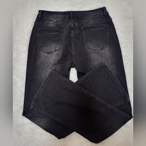 Kunmi Women's Black Denim Wide Leg Jeans Size 12